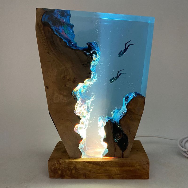 Diver Night Light 3d ดําน้ํา Deep Sea Exploration Night Light ฟรีดําน้ําตกแต่งสามมิติโรแมนติกขั้นสูง