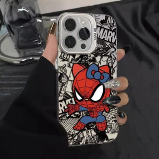 For iPhone เคสไอโฟน ผู้หญิง เวอร์ชั่น Spiderman สองสาม 13 14 11 Pro 16 Pro Max 15 14 PRO 11 MAX X XS MAX XR 7/8PLU