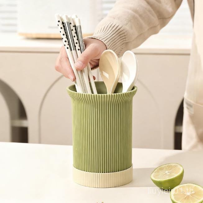 Draining Chopstick & Utensil Holder – Large-Capacity PP Cutlery Organizer for Knives, Forks, Spoons 