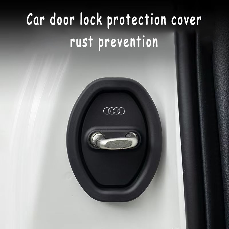 Audi รถประตูล็อคแผ่นป้องกันหนาบัฟเฟอร์ประตู Pad การชนป้องกันสําหรับ Audi A3 8l 8Y A1 Q5 TT mk2 A5 A4