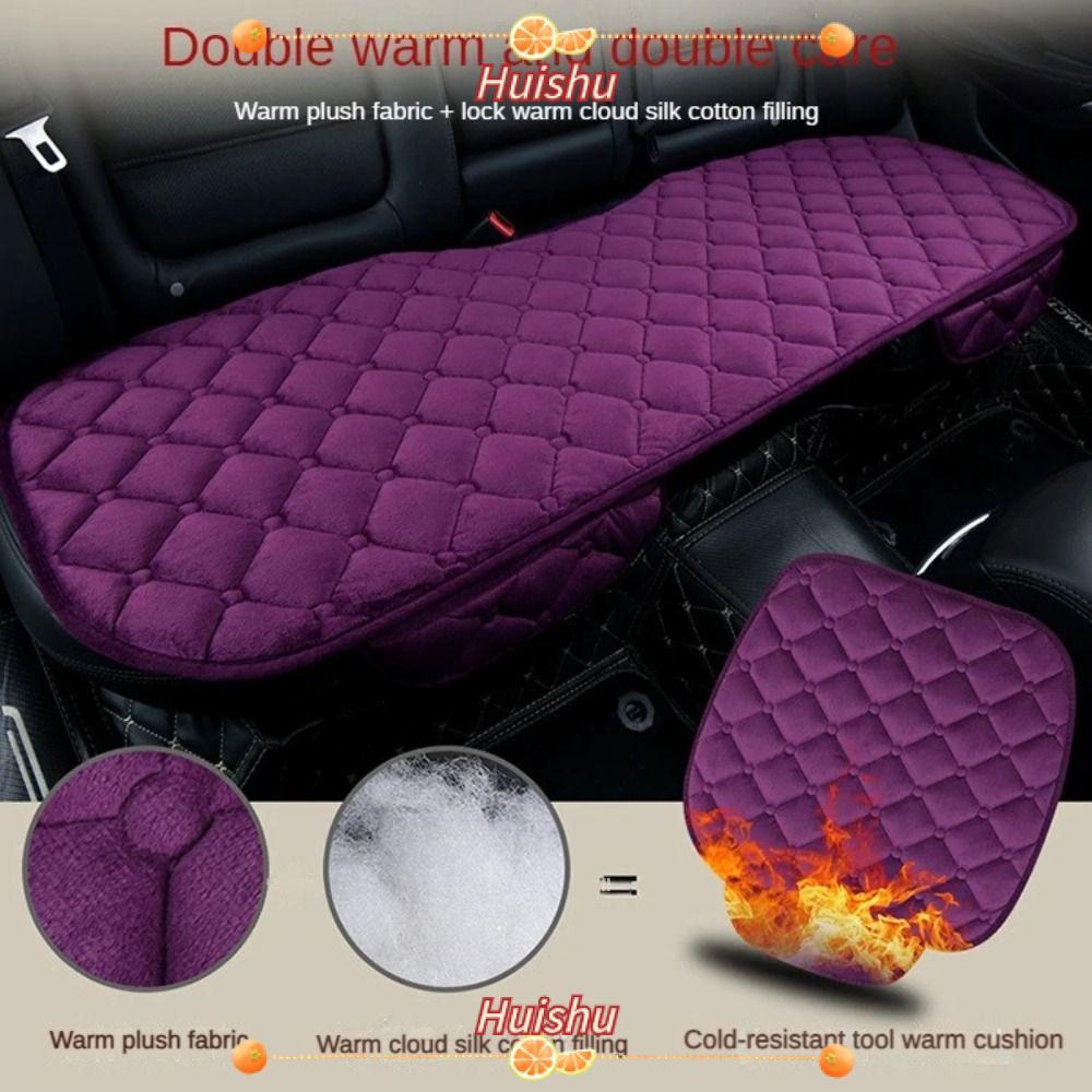 ผ้าคลุมเบาะรถยนต์ HUISHU, กํามะหยี่ให้ความอบอุ่นผ้าคลุมเบาะด้านหลัง, Universal Non Slide Auto Protector Mat Pad Auto