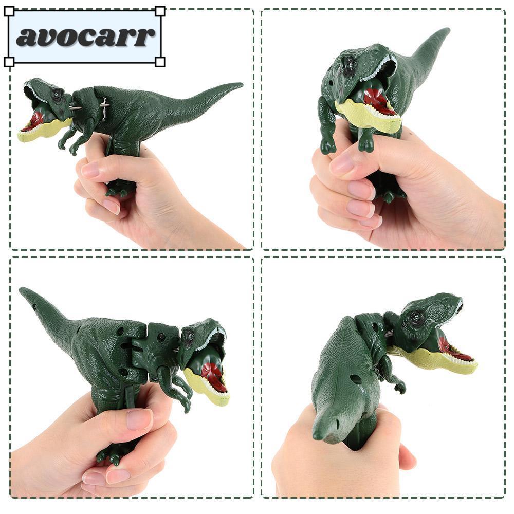 Avocarr ของเล่นไดโนเสาร์สวิง พลาสติกจําลอง ขยับหัว และหาง ของขวัญ สําหรับผู้หญิง