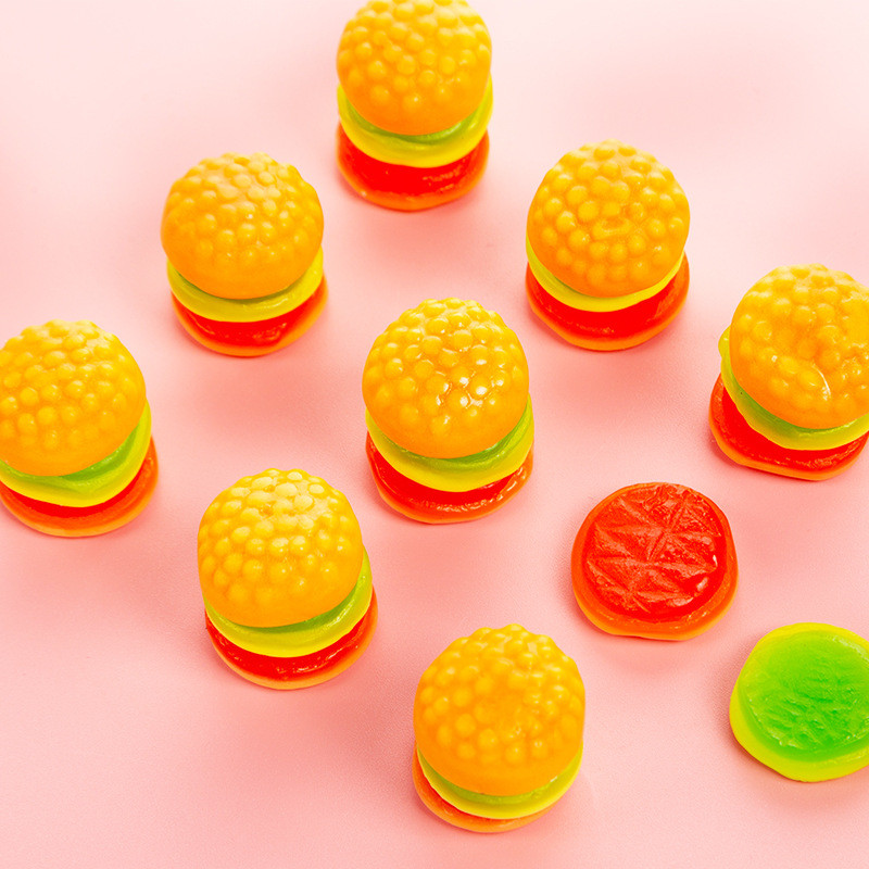 [ขายดี] Burger Gummy Gummy Candy ส่งออกอุปทานขายร้อนขายส่ง Gummy Burger Candy 0104