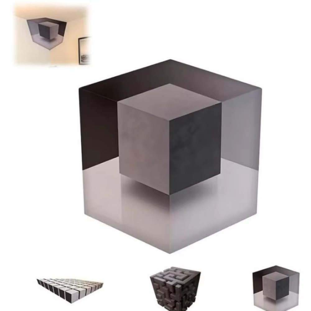 HOMESOGOOD Art Illusion Wall Decal, Illusion Impossible Wall Art ที่ปรับรูปร่างความเป็นจริง,ของขวัญ DIY ไม่สม่ําเสมอภาพลวงตามุม Wall Decal - รูปที่ 7