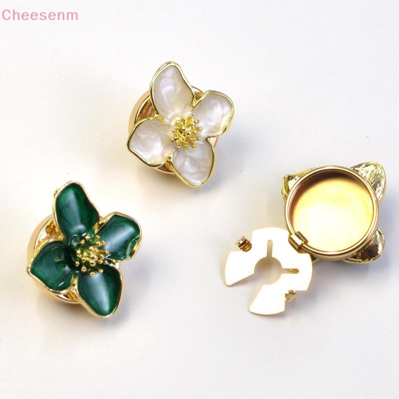 Cheenm Pearl Water เสื้อ Cufflinks ปุ่มฝาครอบหยดน้ํามันดอกไม้คอปุ่มเครื่องประดับ TH