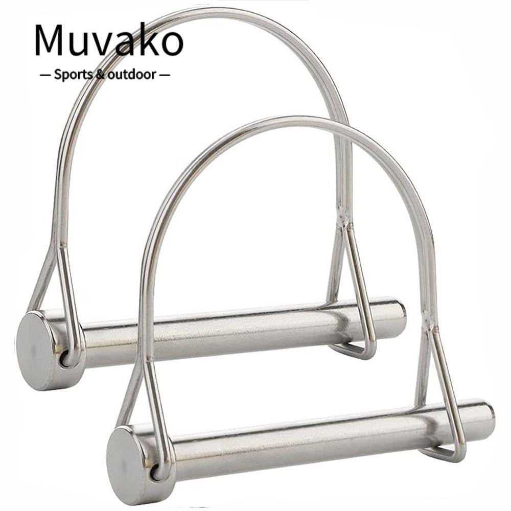 MUVAKO 2 ชิ้น Safety Coupler Pin, D-รูป 5/16" x 2-3/4" หมุดล็อคเพลา, Quick Release 8 มิลลิเมตร x 70 