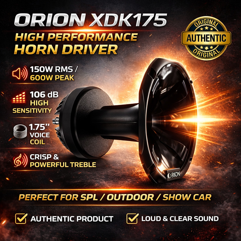 ลำโพงแหลมฮอร์น ORION XDK175 เป็นตัว Compression Driver ปากฮอร์น สำหรับสาย SPL / เปิดดัง กลางแจ้ง