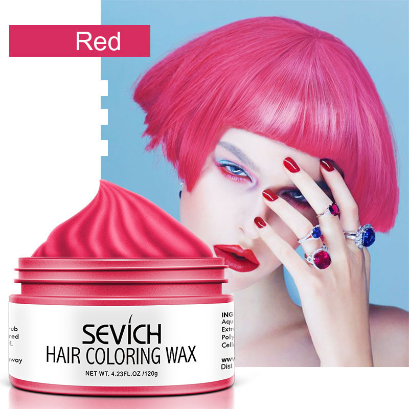 Sevich ทิ้งสีย้อมผม Clay Fast จัดแต่งทรงผมขี้ผึ้ง 9 สี Hairdressing ผมครีม Fluffy