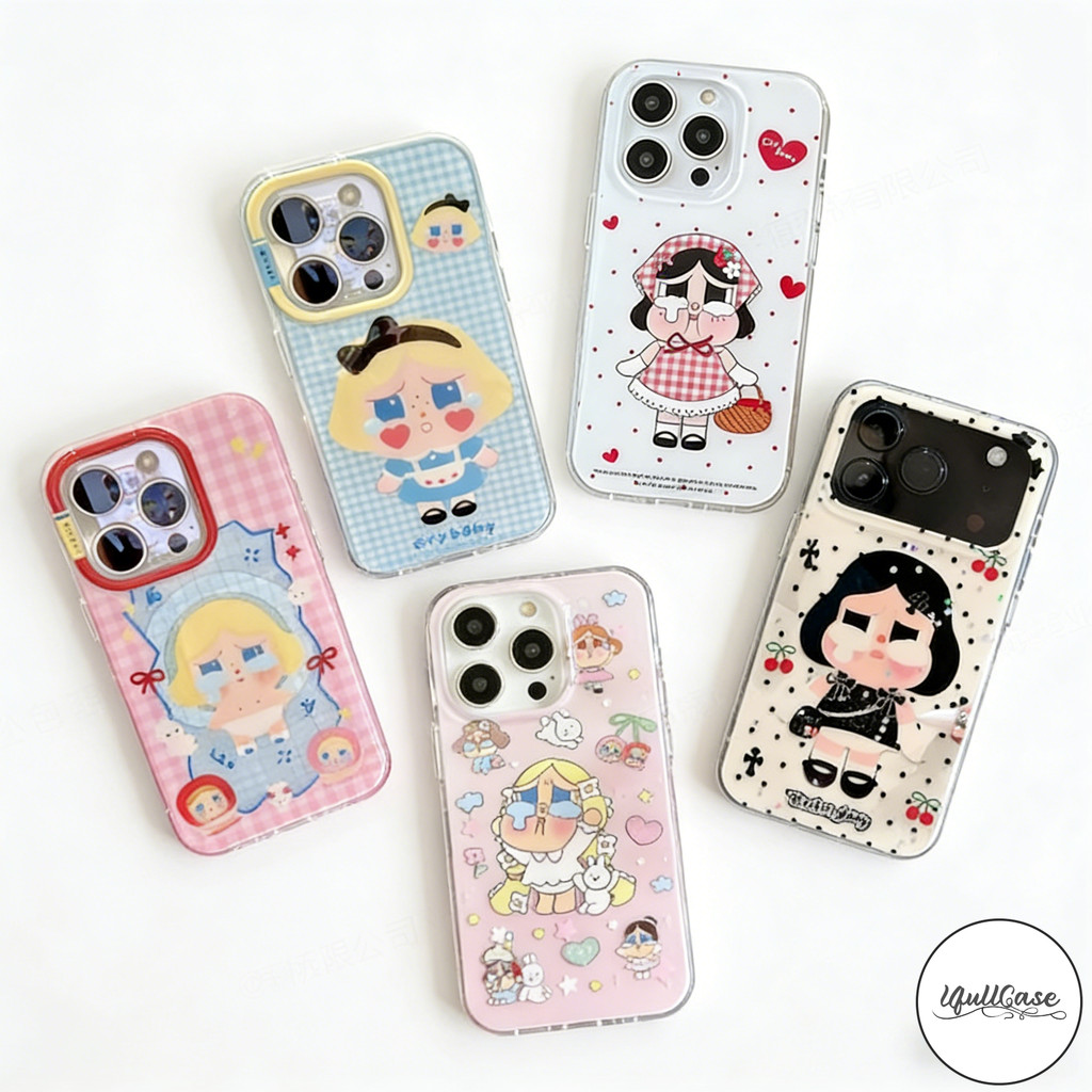 เคสไอโฟน11 17เคส IMD ลาย Crybaby น่ารัก สไตล์ฮิต สำหรับ IPhone 16 11 15 XR 14 17 13 Air 12 Pro Max X 7 8 15 16 Plus SE
