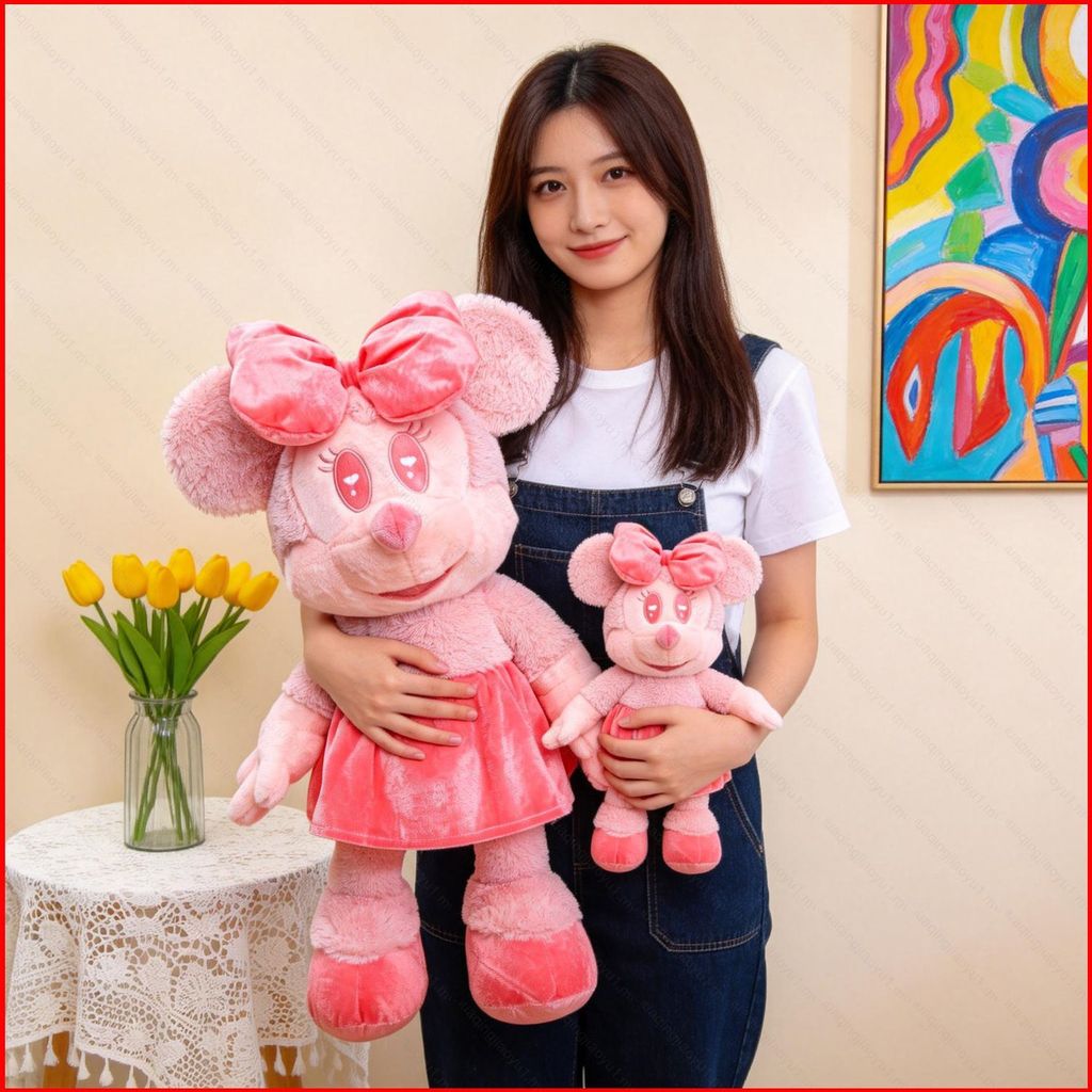 HQ Disney Love Confession Series Plushie คู่ Mickey Minnie Plush Soft Companion ตุ๊กตา