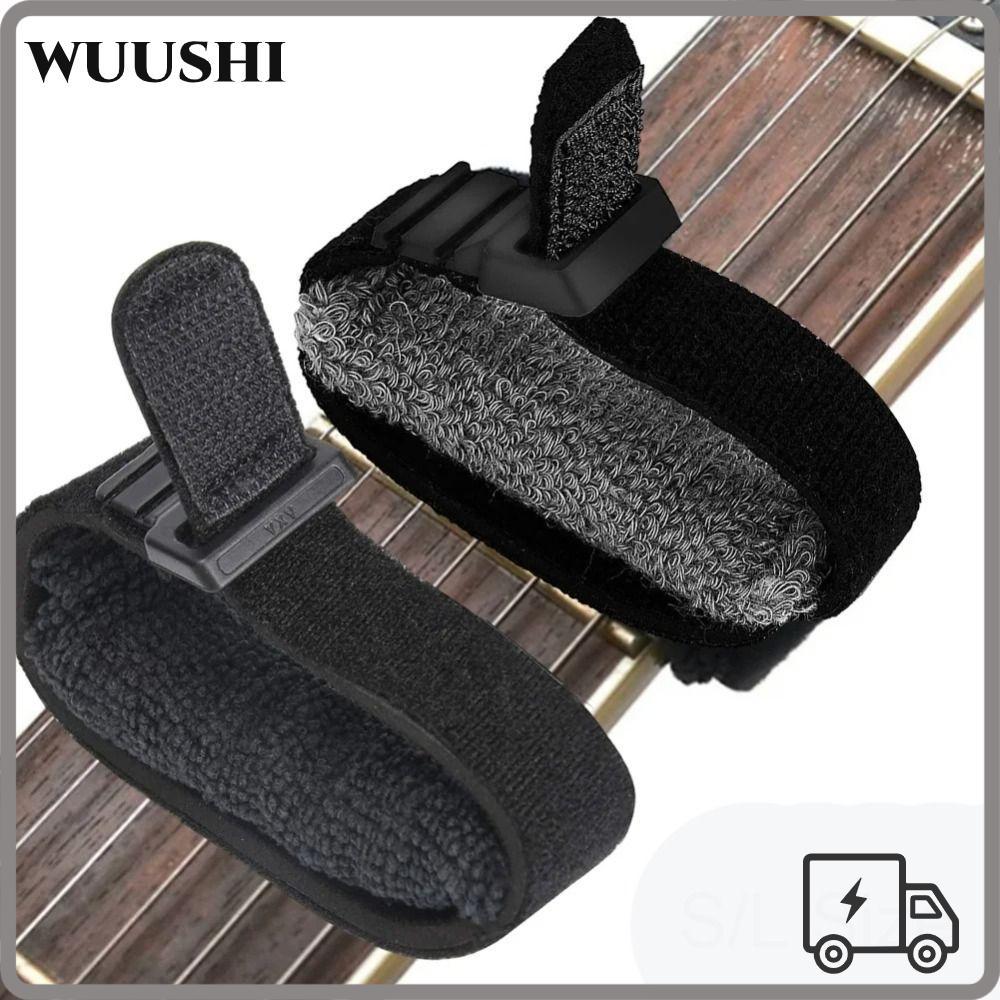 WUSHI กีตาร์ Fret Wrap, ปรับลดเสียงรบกวนกีตาร์ String Mute Damper, Universal Fingerboard Mute เทปเบส