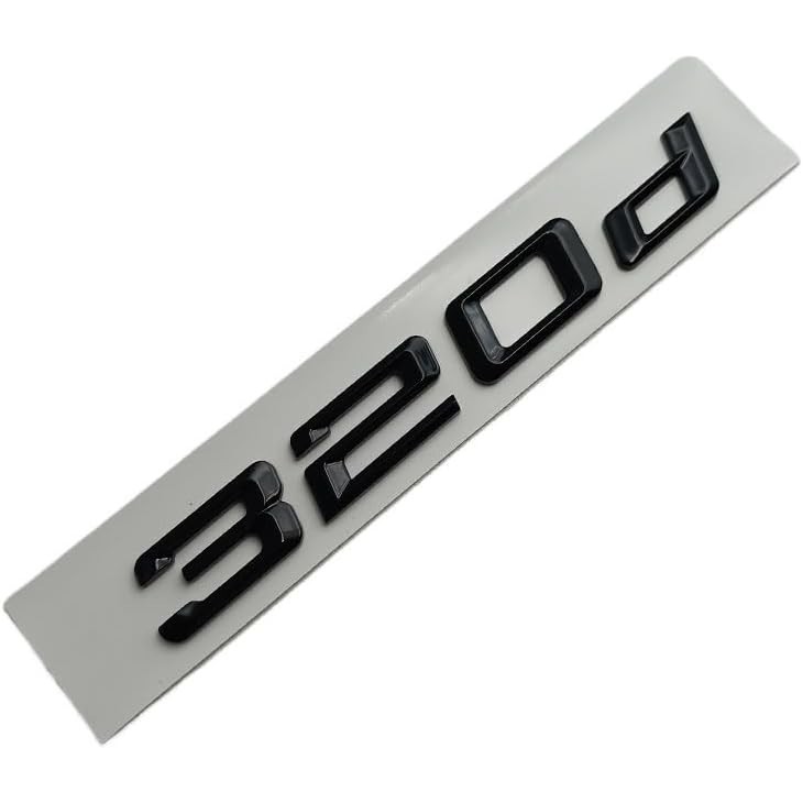 3D ABS สีดําโลโก้ 318d 316d 325d 330d 320d สัญลักษณ์ตัวอักษรสติกเกอร์รถ Trunk Badge ใช้งานร่วมกับ E9