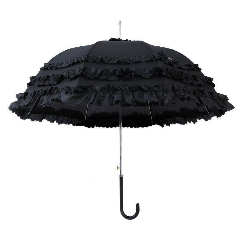 Lolita ร่มร่ม Retro สไตล์อังกฤษยาวลูกไม้ Rain หรือ Rain Dual-ใช้เจ้าหญิงร่มลูกไม้มูลค่าสูง Umbr