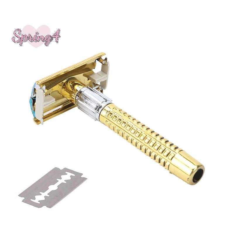 <Spring4>Retro Safety Razor Box Handle Razor Shaving Tool Shaving Tool Mens Facial Razor Nice