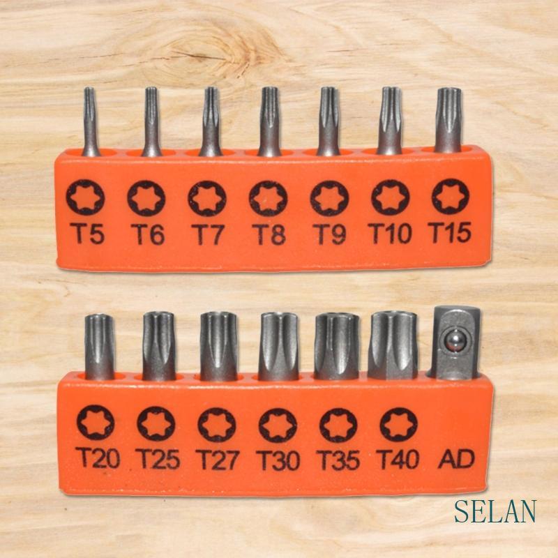 SEL 14 ชิ้นไขควงไฟฟ้าบิตชุดรวม T5-T40 ไขควงดอกพลัม