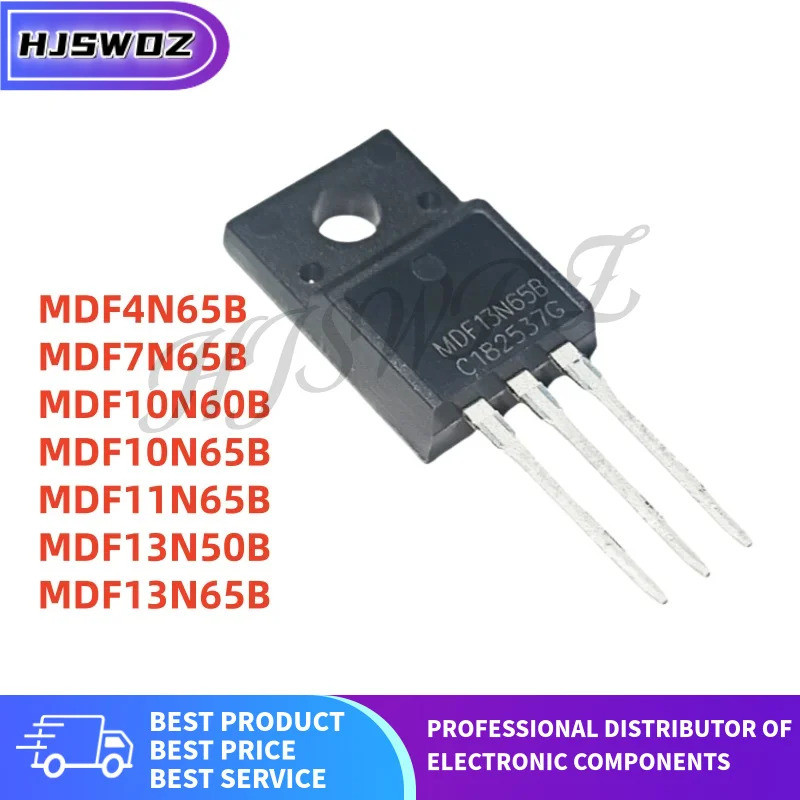 10PCS MDF13N65B MDF4N65B MDF11N65B MDF7N65B MDF10N65B MDF10N60B MDF13N50B TO-220F MOS ทรานซิสเตอร์ยี