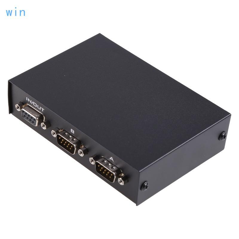 Win PC เครื่องพิมพ์ DB9 Pin 2 in 1 Out Manual Serial RS232 กล่องสวิตช์โลหะสําหรับ C