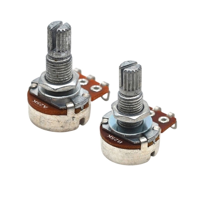 CH * 5 ชิ้น 25K AB Knurled Volumes Tone Control กีตาร์ Potentiometers Enduring