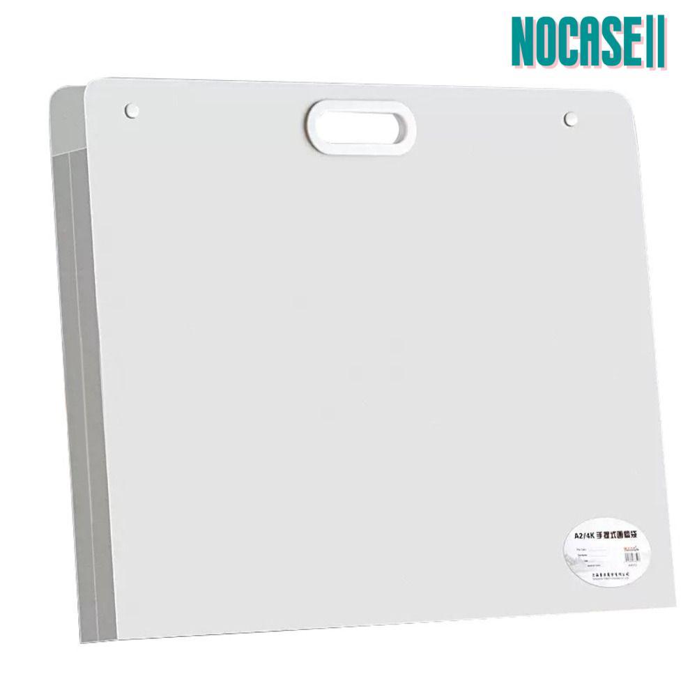 NOCASE กระเป๋าเก็บกระดาษภาพวาด, แฟ้มกันน้ําแบบพกพา, เรียบง่ายสี่ชั้น A2/A3/A4 4K/8K/16K อัลบั้มรูปโรงเรียน Office