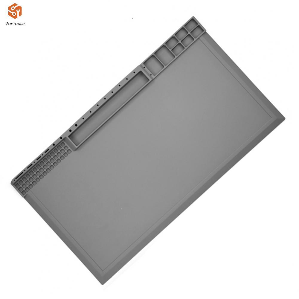 TE-612 สีเทาบัดกรี 380x210 มม.ซิลิโคนแผ่นทนความร้อนสําหรับซ่อม Tasks