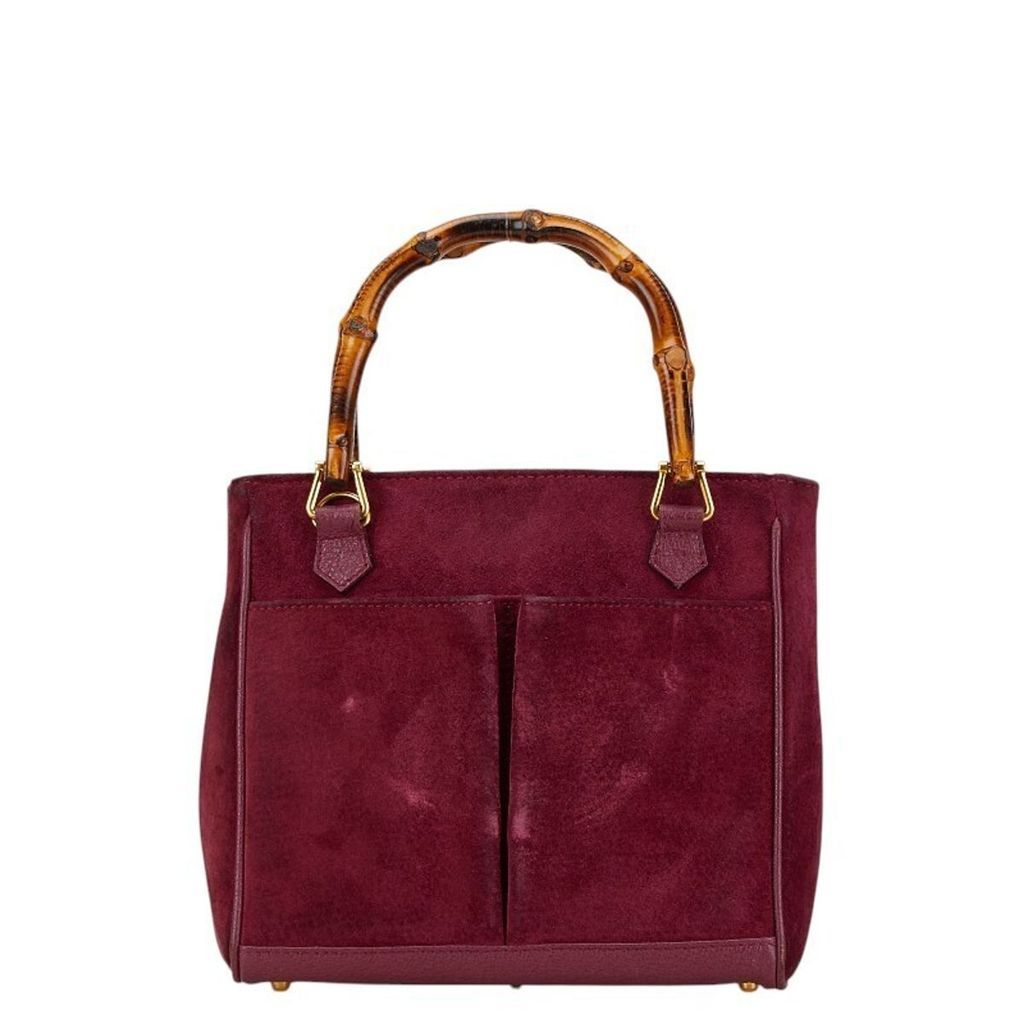 Gucci Handbag Bamboo Suede Used