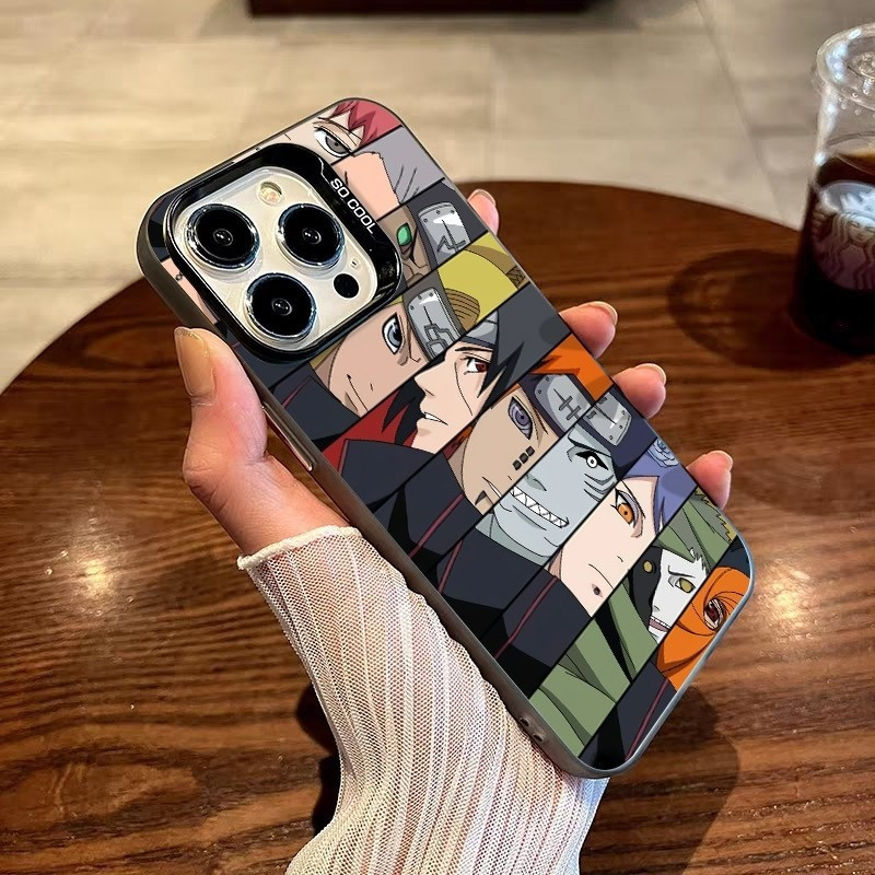 เคสโทรศัพท์แบบแข็งกันกระแทกขอบนุ่มหน้าจอแนวนอนลายเส้นแนวตั้งนารูโตะเข้ากันได้iPhone 15PROMAX 14PLUS XR 17PRO 16PROMAX XSMAX 14 13 12 11 PRO MAX 7PLUS 15PRO