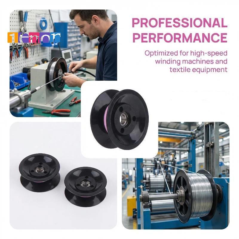 [Lemon] 2 ชิ้น Winding Machine Pulley เซรามิค U Groove Guide ล้อความต้านทานการสึกหรอสูง Stable Wire 