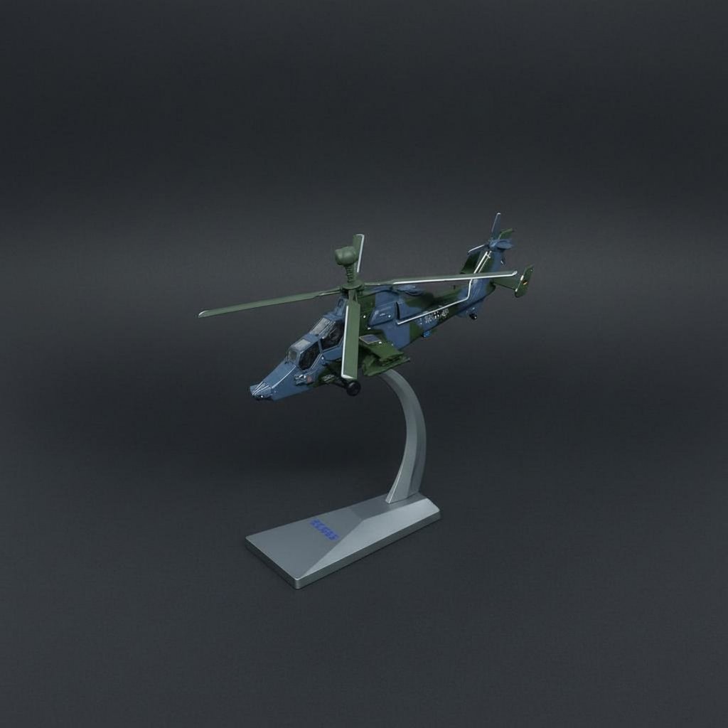 เกรดสะสม EC665 Tiger Attack Helicopter Model High-Intricate Simulation 1:72 Scale Helicopter Model f