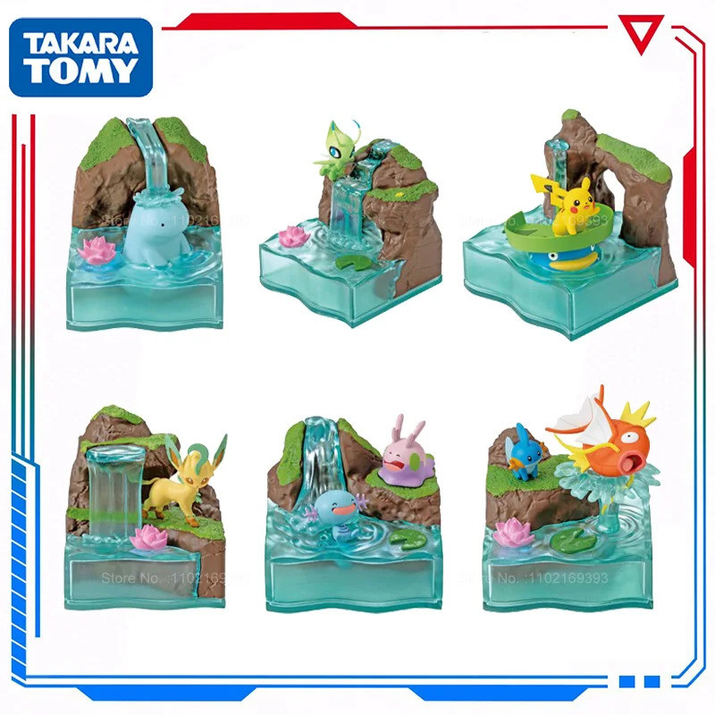 Original Pokemon World 2 น้ําพุลึกลับ Pikachu Lotad Magikarp Mudkip Celbi Quagsire Leafeon รวบรวม PV