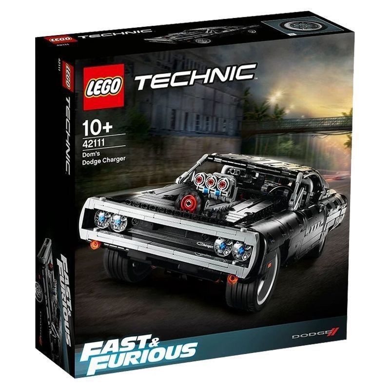 LEGO LEGO 42111 Doms Dodge Charger Mechanical Set Building Block Exhibition Piece Back Box 010002