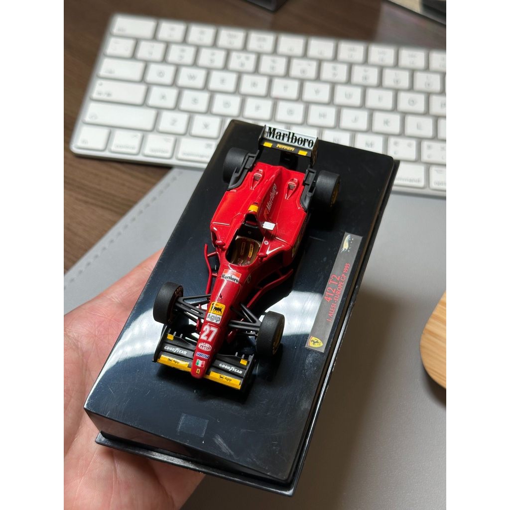 Hot Wheels 1/43 elite Ferrari 412T2 Alisi 1995 Game Season J. ALESI-EUROPE GP 1995 พร้อมสติ๊กเกอร์น้