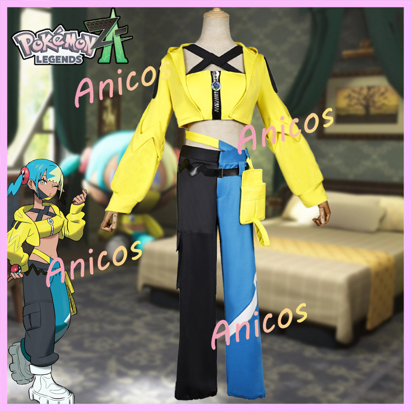 ชุดคอสเพลย์ Pokémon Legend ZA Gen IX สำหรับผู้หญิง เหมาะสำหรับการเล่นกีฬาสองมิติ
