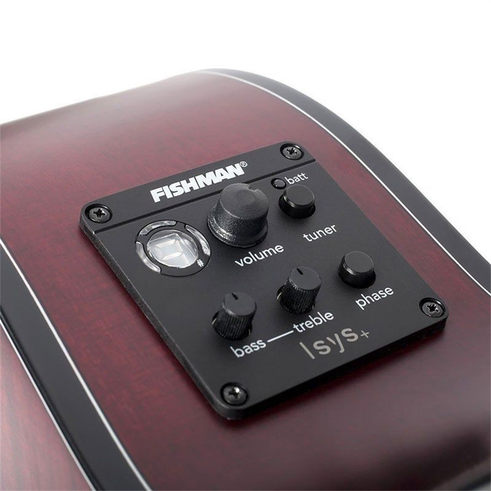 美美☆Equalizer กีต้าร์โปร่ง Piezo Pickup Preamp Tuner System สําหรับ Fishman ISYS+