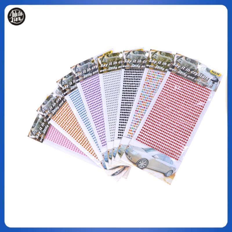 WL| 750 ชิ้น/เซ็ต 3 มม.DIY โทรศัพท์รถ PC Decor Self-Adhesive คริสตัล Rhinestone Stiers ใหม่