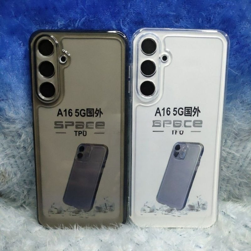 Acc Soft Case Original Space โปร่งใส Samsung A16 4G/5G/A16 LTE ซิลิโคน 2.1 มม.+กล้อง Protec สีดําใส