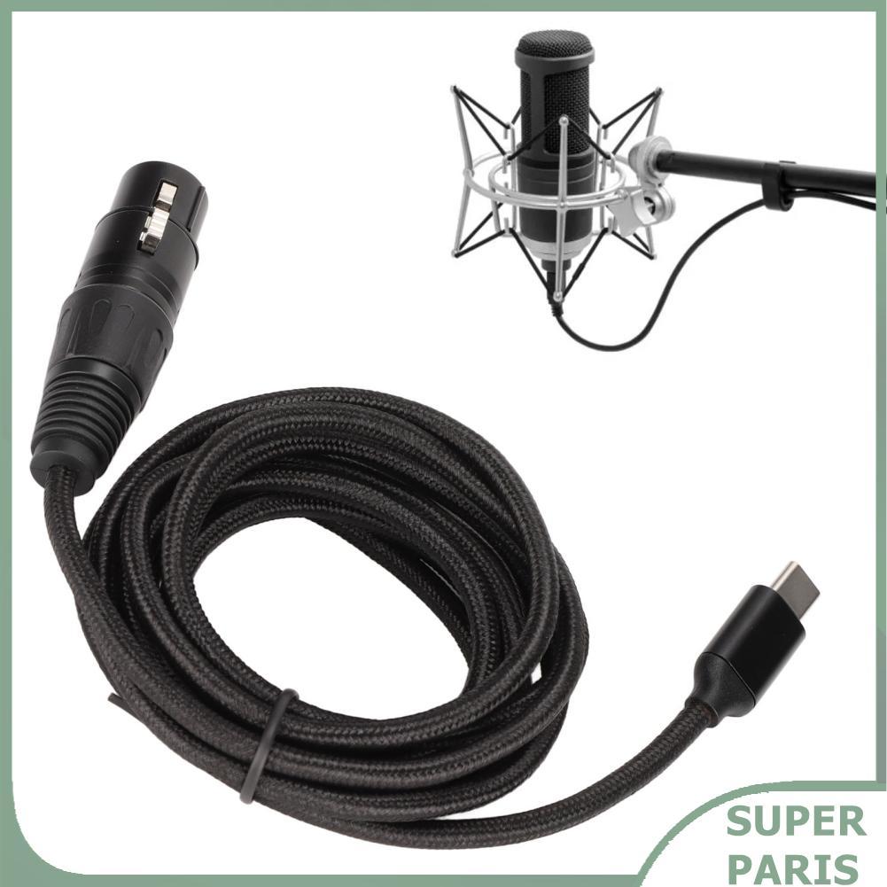 Superparis Superparis USB C ถึง XLR หญิงสายไมโครโฟนประเภท MIC Link Studio Audio สำหรับ OS X S 98se 2
