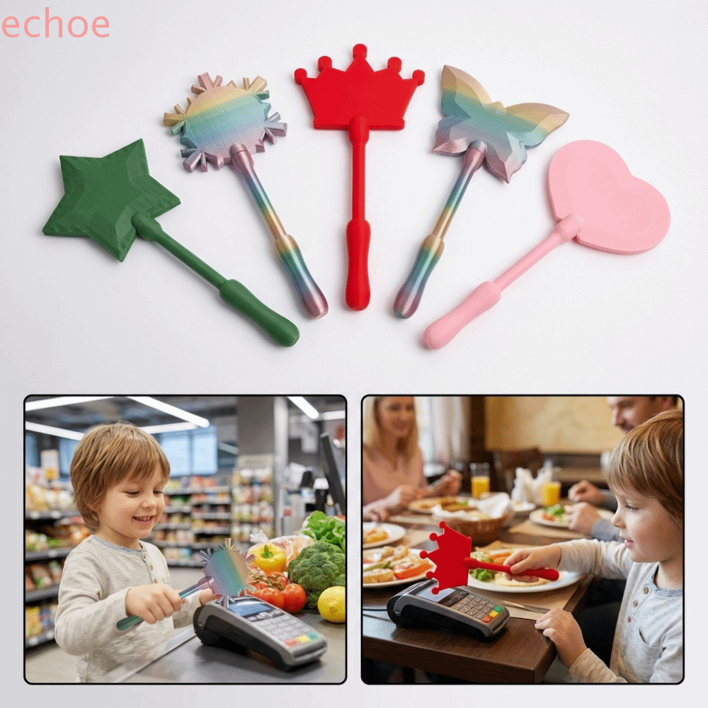 ECHOEDGE 3D พิมพ์ Wand Tap To Pay, Creative แบบพกพา Contactless การชําระเงินแขน, ความแปลกใหม่ตลกน่ารักน้ําหนักเบา Star Magic Wand Holder ใช้ทุกวัน