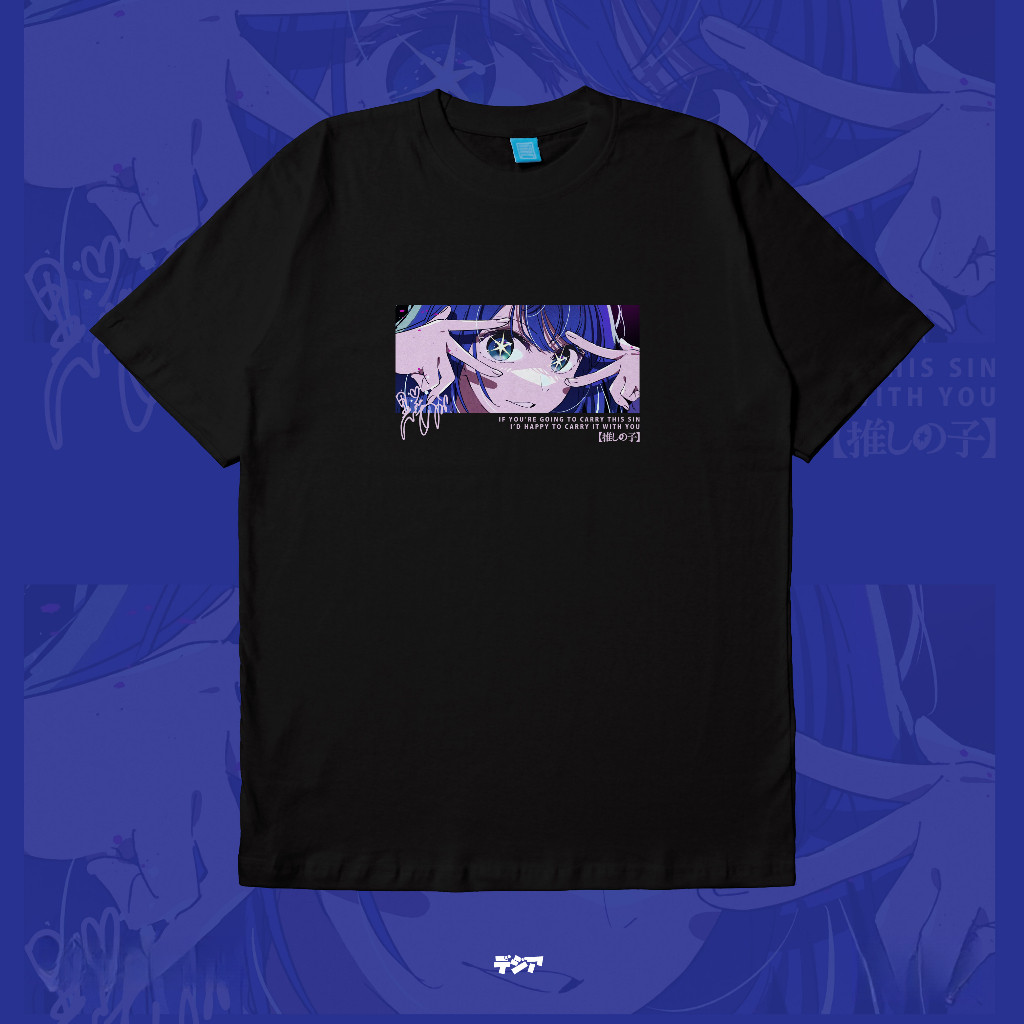 เสื้อยืด Oshi no Ko Ai Hoshino Graphic สำหรับแฟนคลับอนิเมะ Oshi no Ko หลายไซส์ S-5XL