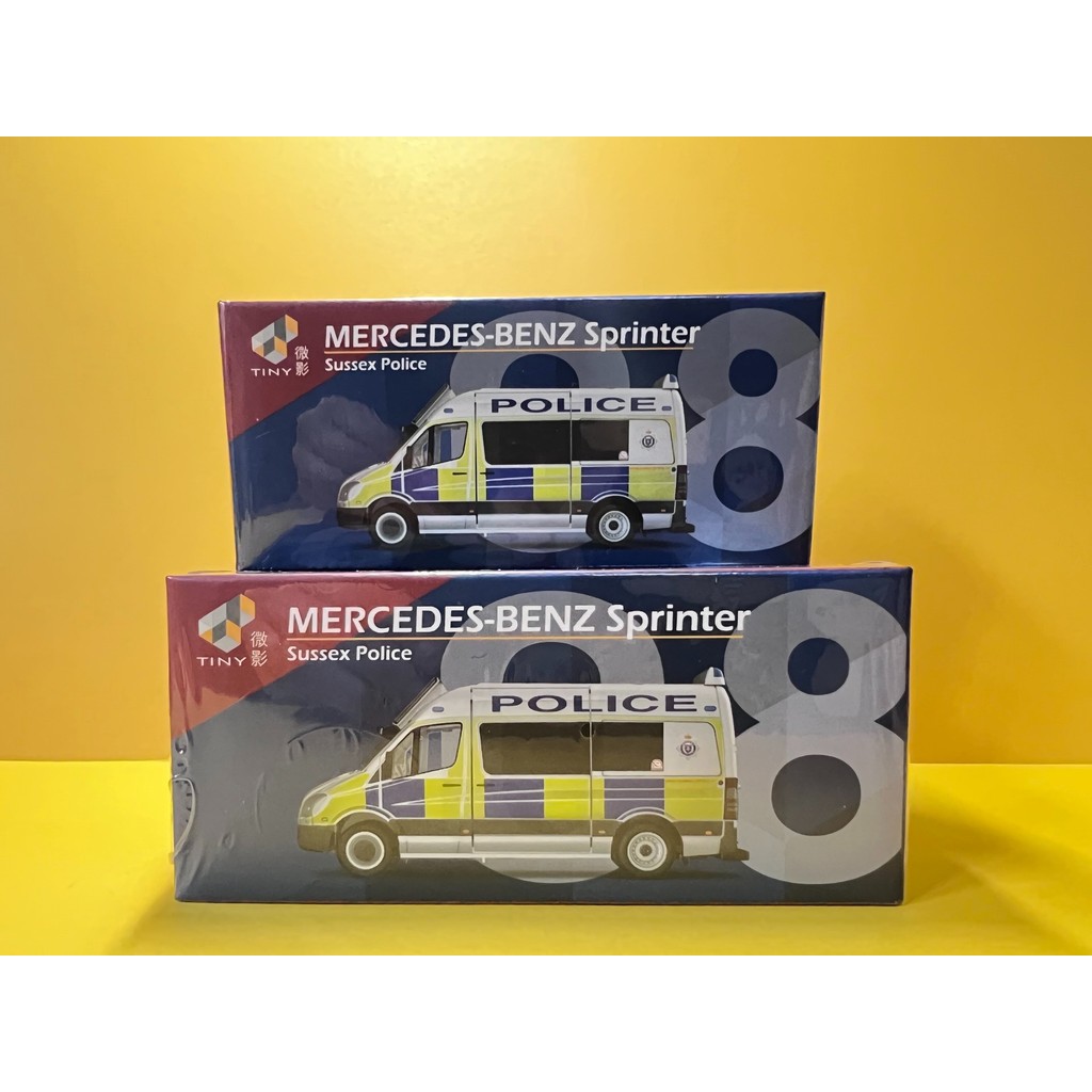 [Orphan] TINY Micro Shadow UK8 Mercedes-Benz Sprinter Sussex Police Alloy Car Alloy Model Brand: Tin