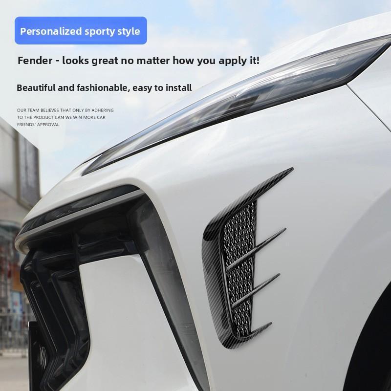 Universal Car Shark Gill Fender สติกเกอร์คาร์บอนไฟเบอร์ Air Vent ตกแต่งการปรับเปลี่ยนสติกเกอร์