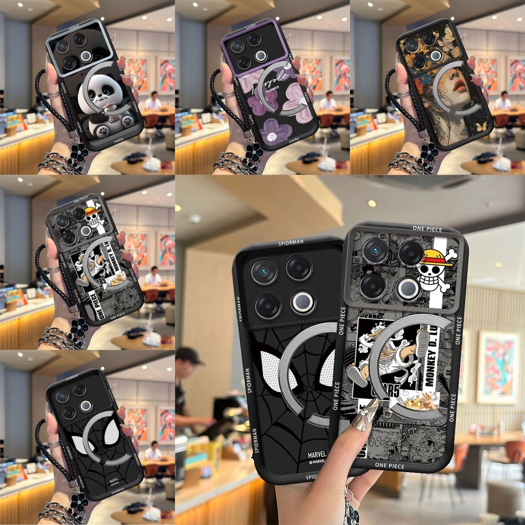เคส Infinix GT 20 Pro Black เคสโทรศัพท์ซิลิโคนอ่อนนุ่มเทรนด์ภาพ TYHS