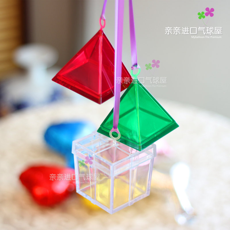 Helium Balloon Square Box Pendant Counterweight Load-Bearing Box Floating Air Balloon ฐานคงที่กล่องข