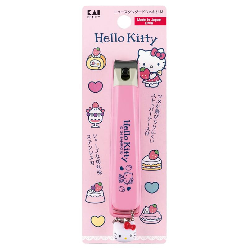 KAIJIRO Hello Kitty Nail Clipper Gift Present with Charm Nail Clipper M Sanrio