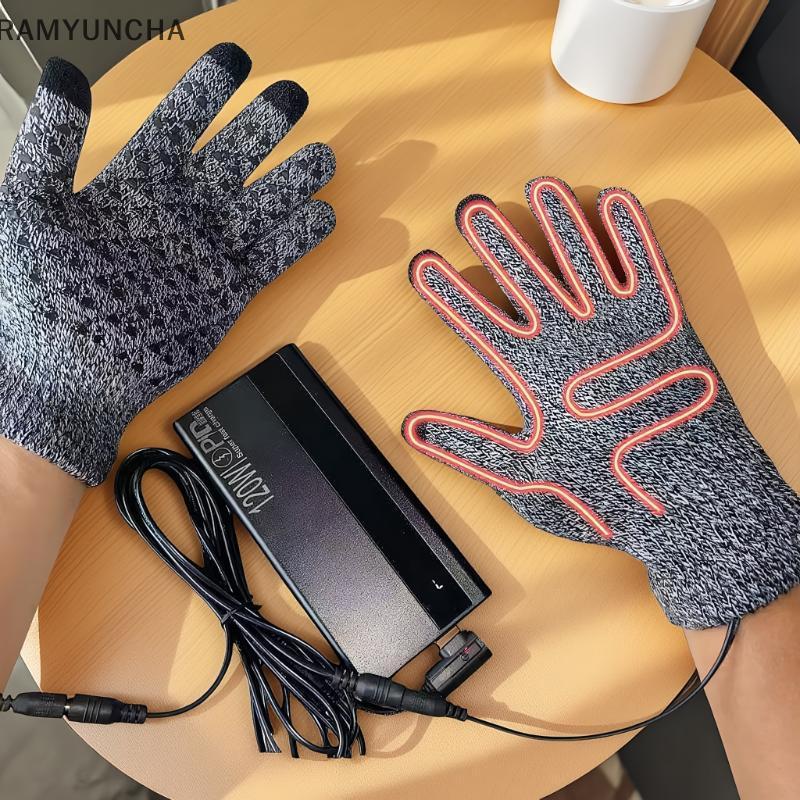 RAM USB ถุงมืออุ่นหน้าจอสัมผัสชาร์จความร้อน Thien สําหรับเล่นสกีรถจักรยานยนต์ Cyclingmuting กลางแจ้ง