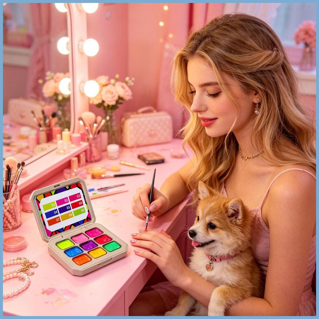 เจลสําหรับเล็บ เจลแต่งเล็บ 9 สีความงามขัดเล็บสําหรับสาวผู้หญิงเริ่มต้นประสิทธิภาพ Home Salon Party s