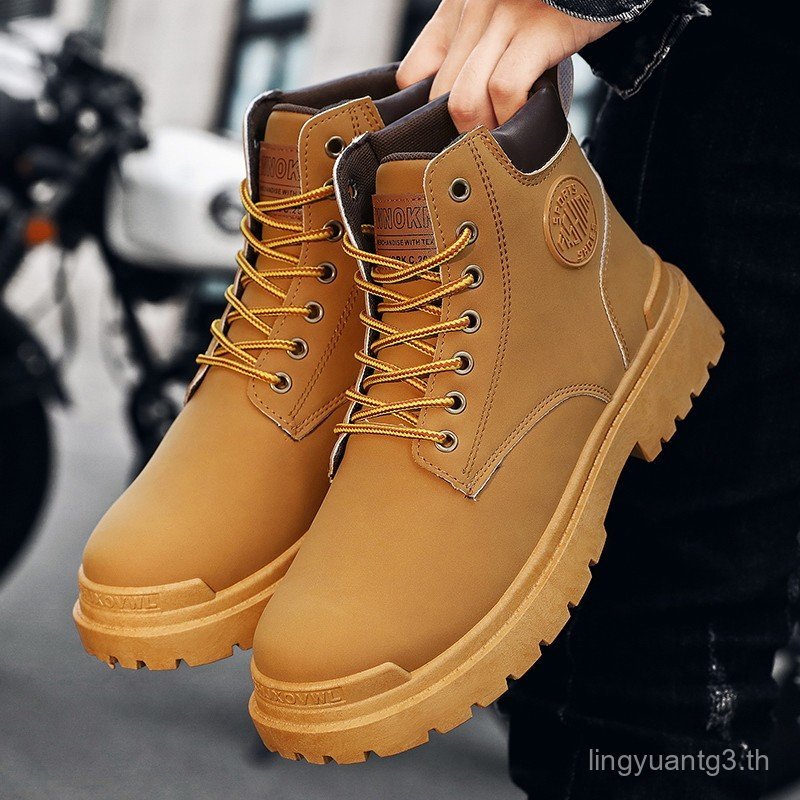8603 โดยรวมรองเท้า Martin BOOTS Rhubarb รองเท้าผู้ชาย High-Top Overalls Martin รองเท้า