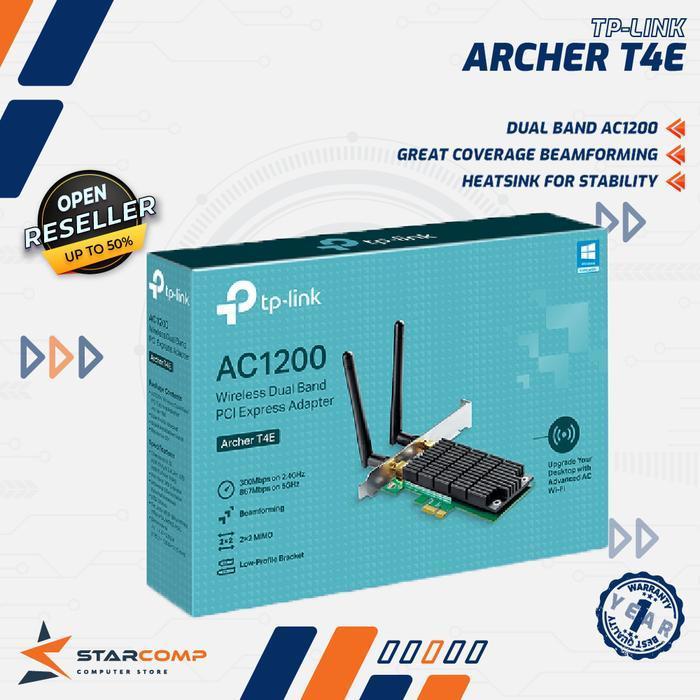อะแดปเตอร์ PCI Express ดูอัลแบนด์ไร้สาย TP-Link Archer T4E AC1200