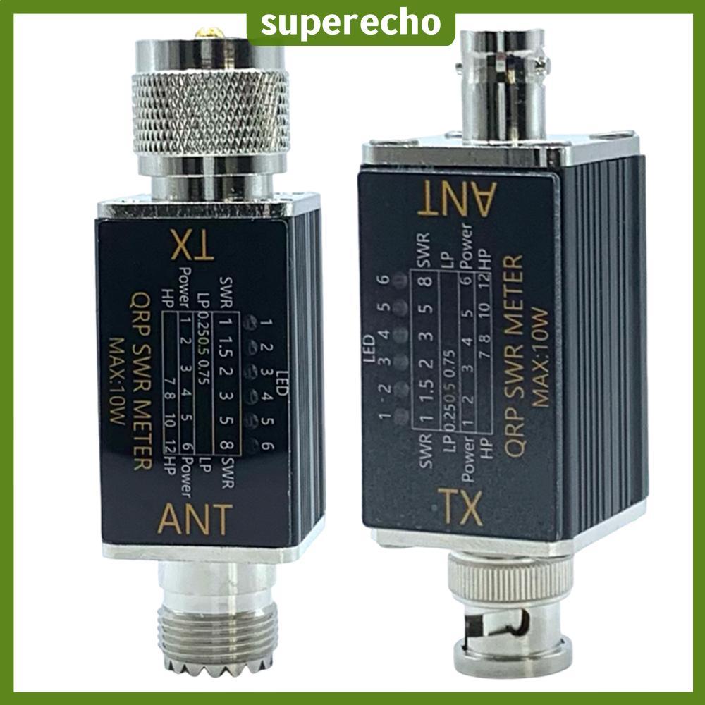 1- 30mhz 10W 6 LED SWR Meter คลื่นสั้น SWR Power Meter ไม่ต้องใช้แบตเตอรี่ตัวบ่งชี้ LED SWR Meter แบ