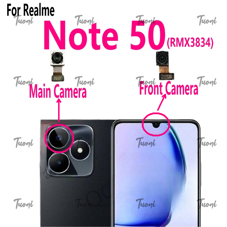 สําหรับ OPPO Realme Note 50 กล้องหน้าสําหรับ Realme note 50 RMX3834 กล้องหลัง