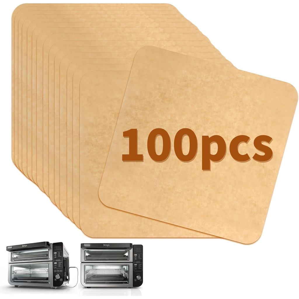 Air Fryer Parchment กระดาษสําหรับ Ninja 12-in-1 เตาอบคู่ DCT451 DCT401 DCT601 DCT651, 100PCS Air Fry